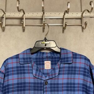 NWT Brooks Brothers Pajama Shirt Men L Tartan Plaid‎ Flannel Sleep Lounge $118